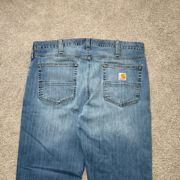 Carhartt Jeans Mens 34x30 Blue Denim Relaxed Fit Cotton Workwear - Picture 3 of 8